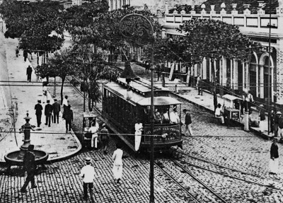 Tram in Manaus, um 1900